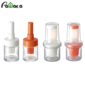 

Kitchen Gadgets 2 Type Silicone Oil Bottle Brushes Heat Resisting Oil Dispenser for Kitchen, Cooking, Salad, Bread Baking, BBQ