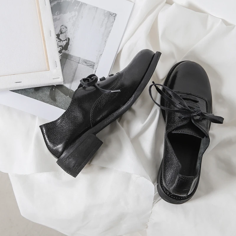 Chaussures femme; Туфли-оксфорды в британском ретро-стиле; женская повседневная обувь; новые весенние лоферы из натуральной кожи; zapatos mujer