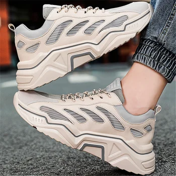 

Chunky Sneakers Fashion 2020 New Men Platform Shoes Lace Up Vulcanize Shoes Mens Running Trainers Dad Shoes Breathable Sneakers