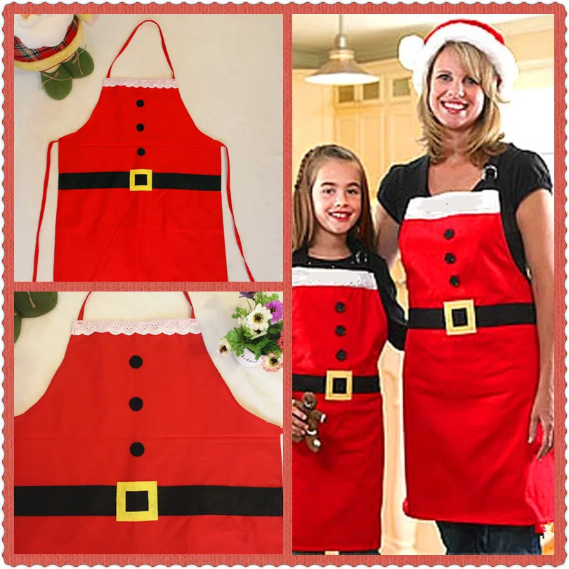 1PC Apron Christmas Decoration Kitchen Apron Dinner Santa Kitchen Apron Home Garden Household Merchandises QA 264