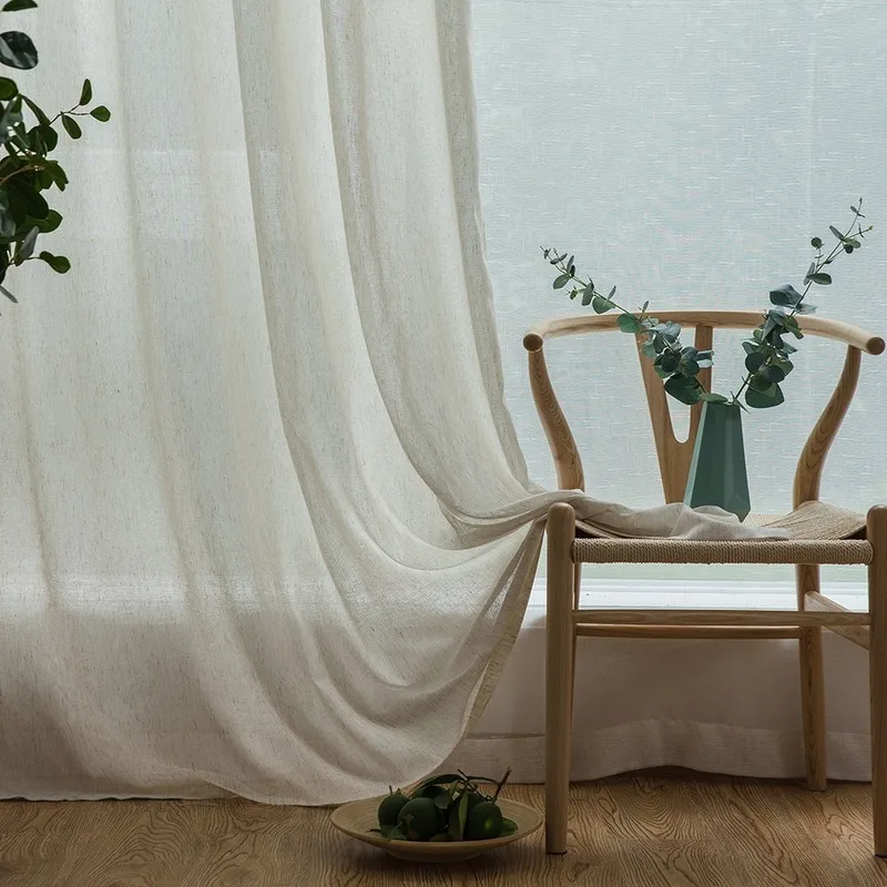 Linen Tulle Curtains for Living Room Decoration Modern Style Rustic Kitchen Sheers Luxury Home Decor | Дом и сад