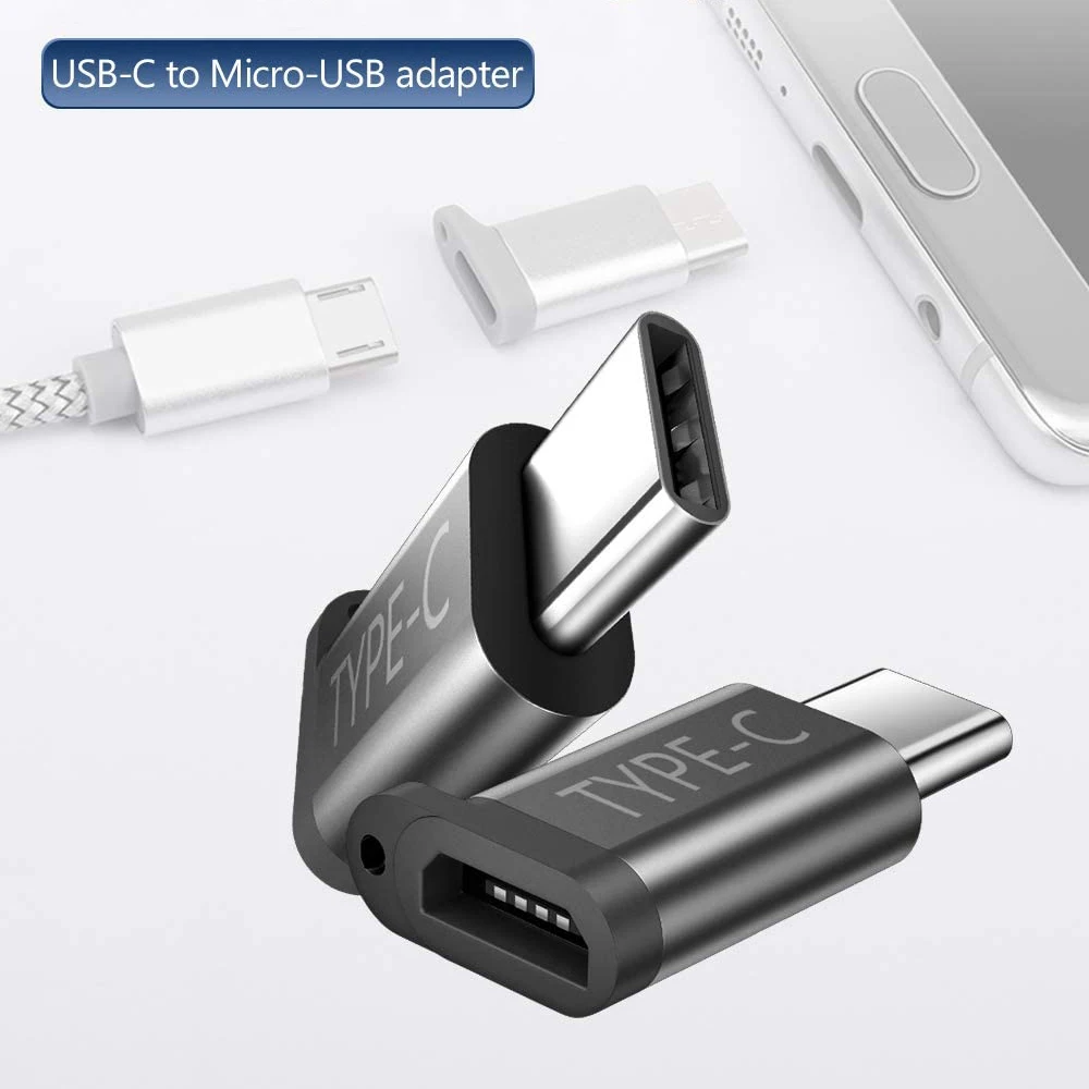 Lega Di Alluminio Micro Usb A Tipo C Adattatore Usb-C Maschio A Micro Usb Convertitore Femmina Per Samsung Lg Oneplus Tablet Supporto Otg