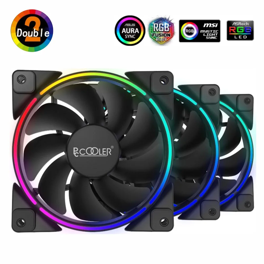 Кулер для ПК с RGB светодиодный 14 см 3 контакта и 4 140 мм|Кулеры/вентиляторы/системы