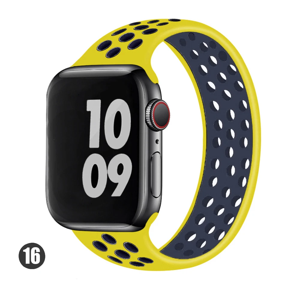 Silicone Solo Loop Strap for Apple Watch Band - Ultra Comfortable Replacement Bracelet
