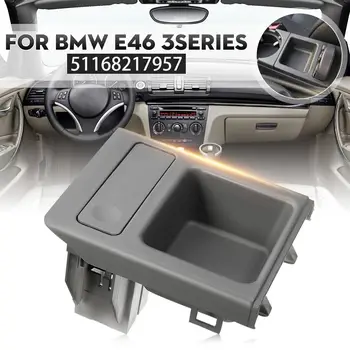 

Car Front Center Console Storage Box Coin Holder Tray Cup Drink Holder For BMW E46 3 Series 1998-2006 Beige/ Black/Gary Color