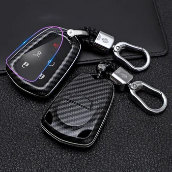 

Carbon Fiber ABS Car Key Case Cover For Cadillac ATS-L XTS XT5 CTS CT6 ATS 28T SRX Escalade Remote Fob keychain