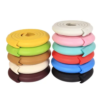

2M Self-adhesive Baby Safety Corner Pad L U W Type Foam Rubber Protection Bumper Table Desk Edge Guard Strip Rubber Tape