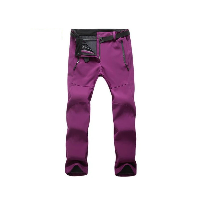 Women Grape Purple UplzCoo зимние мужские быстросохнущие брюки толстые женские повседневные брюки для тренировок мужские флисовые альпинистские брюки спортивные брюки 3XL FM196 - Цвет: Women Grape Purple