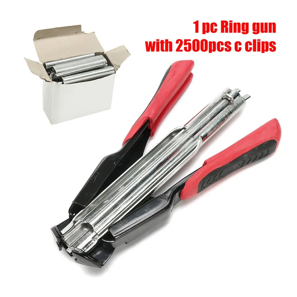 

C-Type Buckle Sealing Pliers Sr8 Tied Chicken Cage Gun Pet Cage Special Nail Gun Supermarket Sealing Machine Sealer Iron Cage