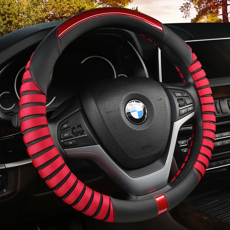 Full Coverage Eco-leather auto Steering Covers PU Leather steering wheel cover for audi a5 sportback b9 a6 c5 c6 c7 4f avant | Автомобили