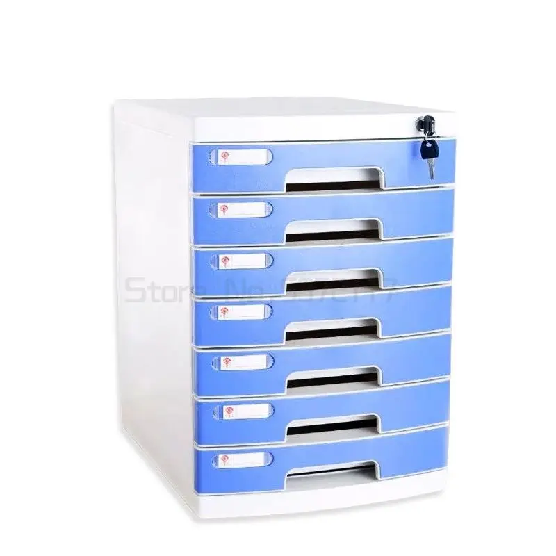 desktop with lock plastic drawer type data cabinet office furniture storage box file | Дом и сад