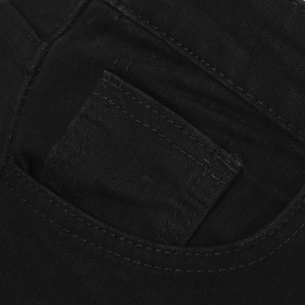 Джинсы мужские эластичные рваные обтягивающие джинсы тонкий деним узкие джинси потертые брюки рваные брюки джинсы Homme Новинка