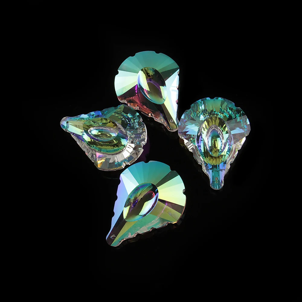 

63mm/76mm AB Color New Scallop Crystal Suncatchers For Lighting Hanging Parts Crystal Drop Prisms