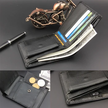 

Men Pocket Wallet Slim Purse Coin Practical Casual Gift Bifold Card Holder Portable PU Leather Classic Simple Pocket Wallets
