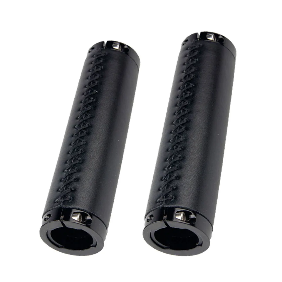 High Quality Comfortable Handlebar Grips Antislip Pu Leather Retro