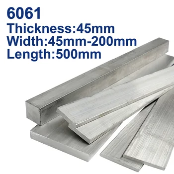 

6061 aluminium plate/aluminum solid block, thickness 45mm, width 45mm to 200mm,length 500mm