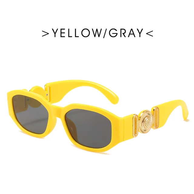 RBRARE Vintage Small Frame Sunglasses Women/men Luxury Brand Designer Vintage Gradient Sun Glasses Men Gradient Shades Glasses YellowGray