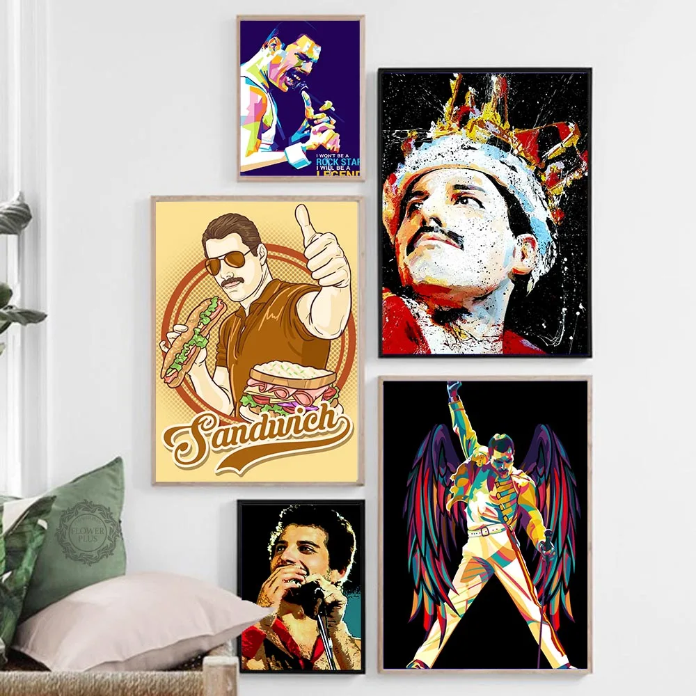 Freddie-Mercury-Queen-Musician-Art-Poster-Canvas-Painting (1)