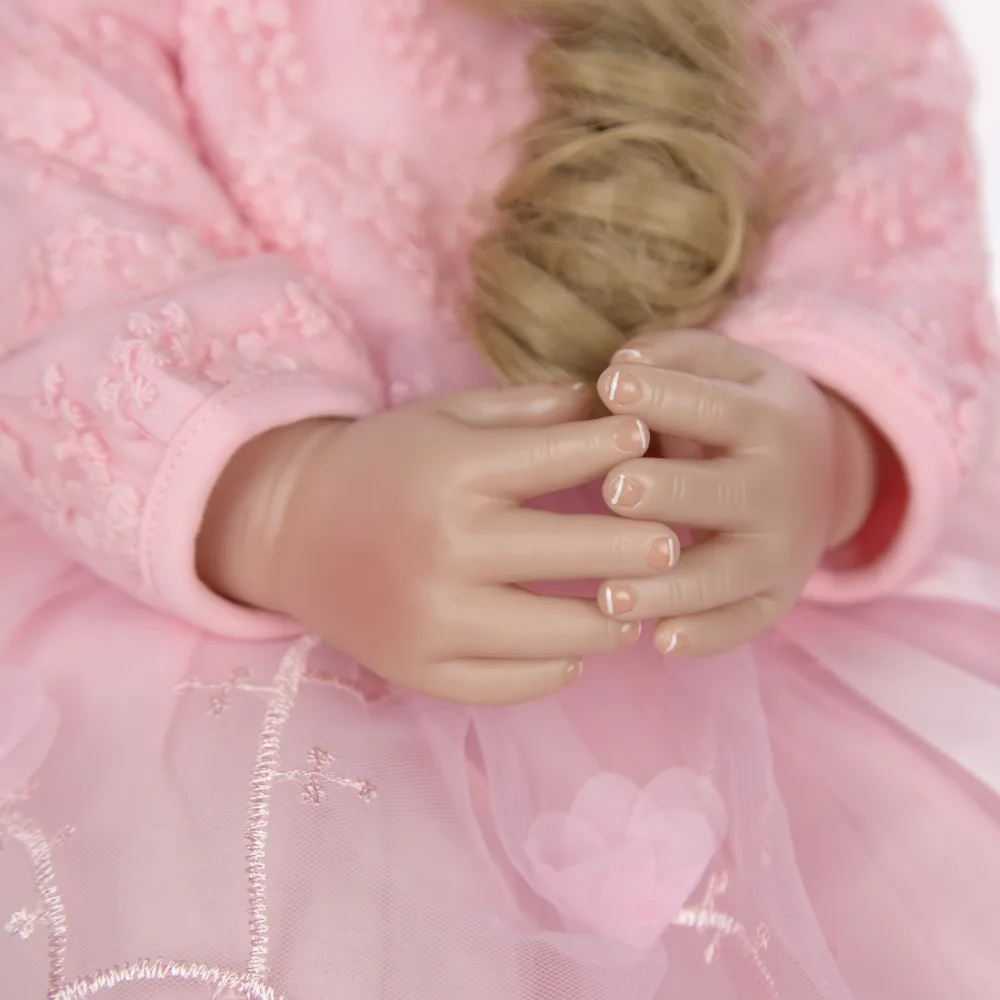 KEIUMI 24 дюйма куклы Reborn 60 см силиконовые виниловые розовые для принцессы для девочки куклы для продажи Этнические куклы детские подарки на день рождения и Рождество