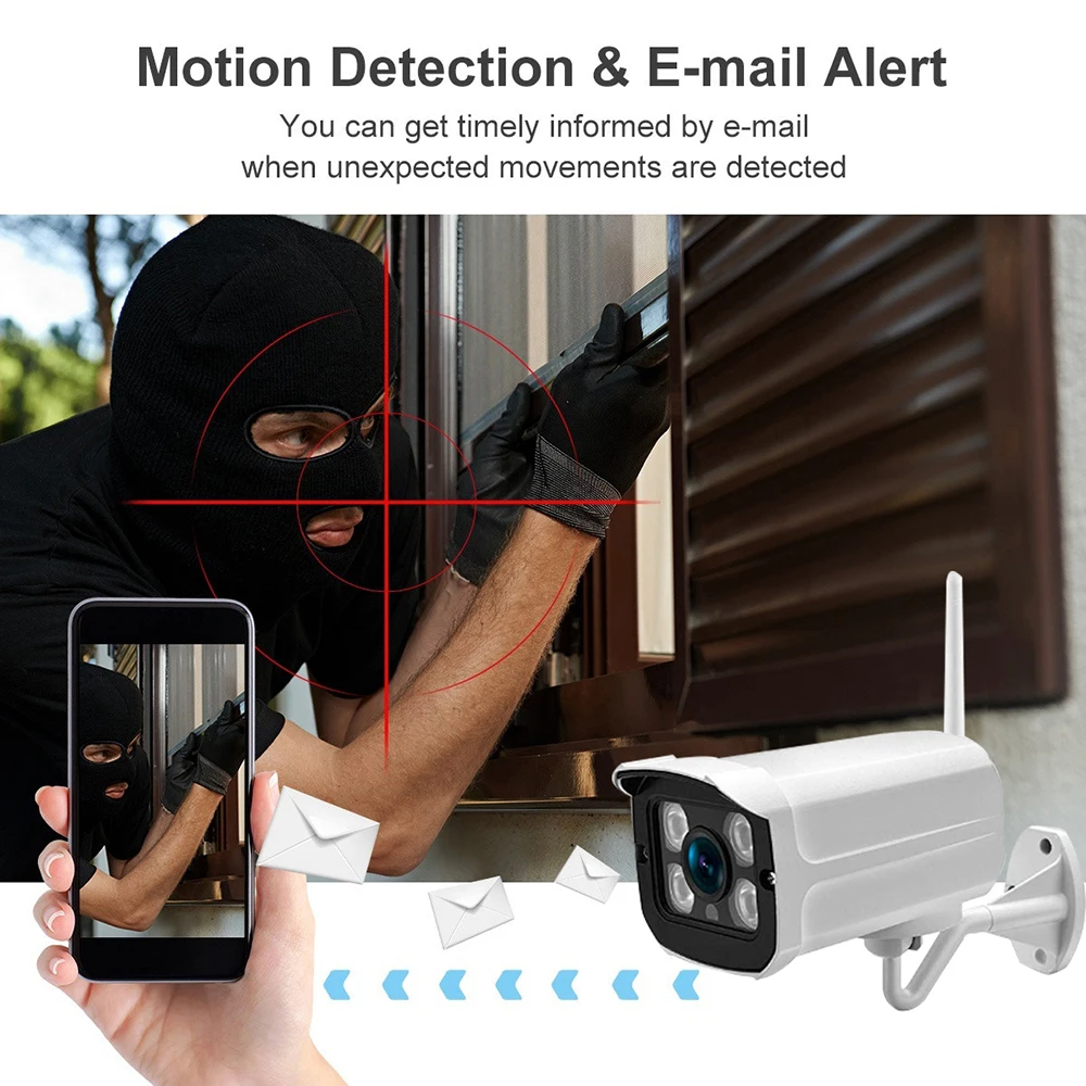 Беспроводная камера безопасности на открытом воздухе 720P 1080P Wifi ip наблюдения ИК