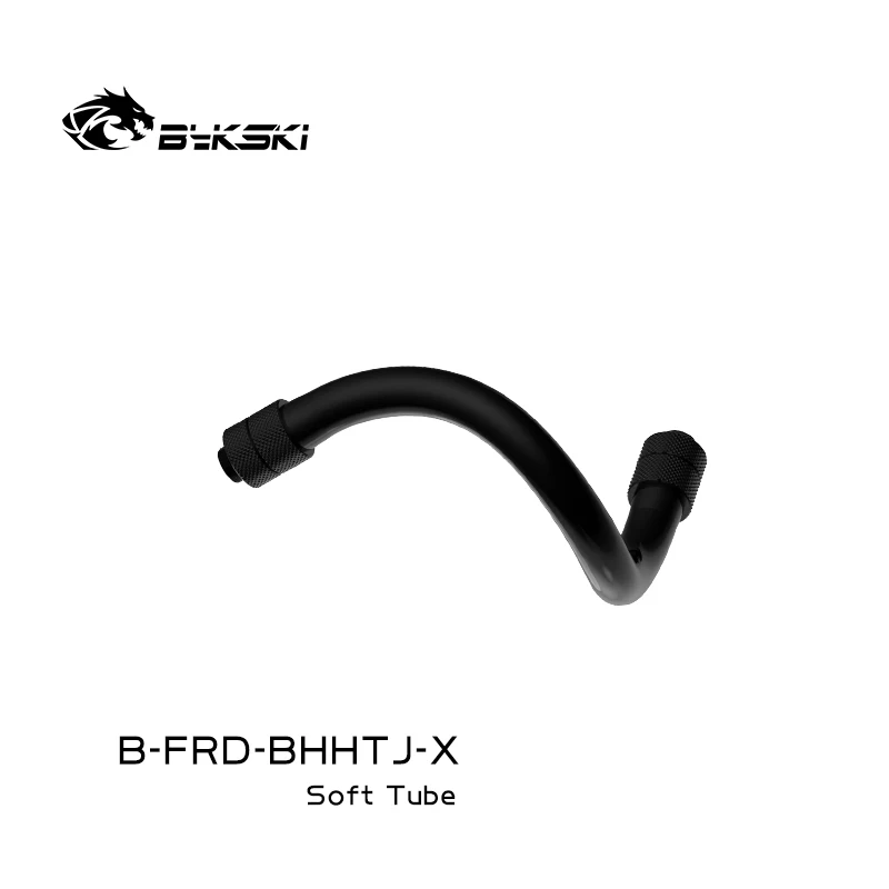 Bykski B-FRD-BHHTJ-X PC Water Cooling G1/4\' Fitting Soft Tubes kit black tube 20 30 40 50cm 360 Degree Rotating Computer