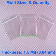 1,5 мил пластиковые zip-пакеты из БОПП Внешние размеры(ширина 1,"-3") x(длина 2,"-4,7") эквалайзер.(От 40 до 80 мм) x(от 65 до 120 мм