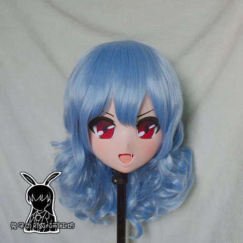 (토끼 88) 수지 크로스 드레스 예쁜 여자 머리 BID 인형 마스크 일본 애니메이션 Kigurumi 마스크 코스프레 가발 포함