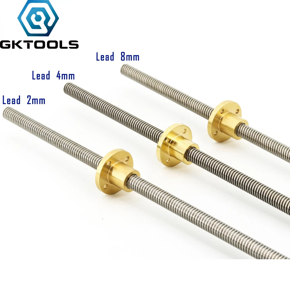 Linear Rails 304 Stainless Steel T20 Screw Length 300mm Pitch 4mm Lead Trapezoidal Spindle with Nut Guide Length: 300mm 
