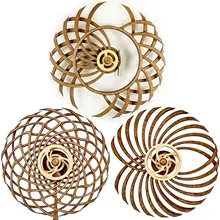 

Wooden Ornaments 3D Rotating Kinetic Ornaments A Energy Sculpture Wood Windmill Rotating Wall Decorative Art Home Decor #Z