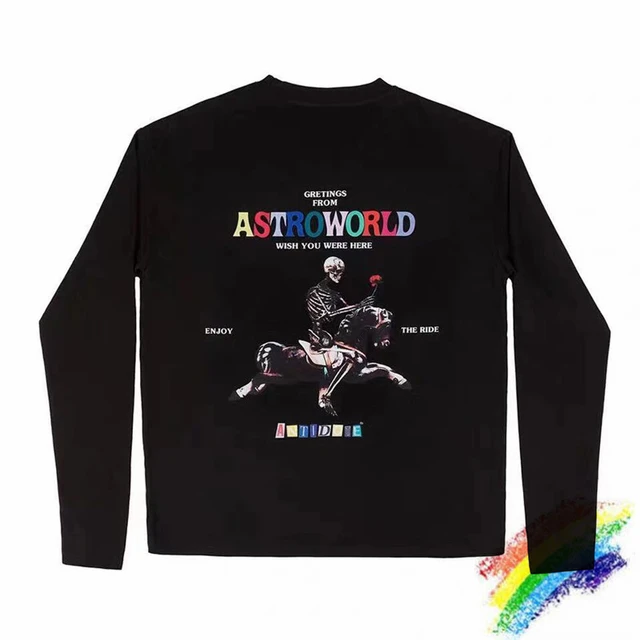 Travis Scott SEASON PASS TEE LONG SLEEVE Astroworld T-Shirts Men