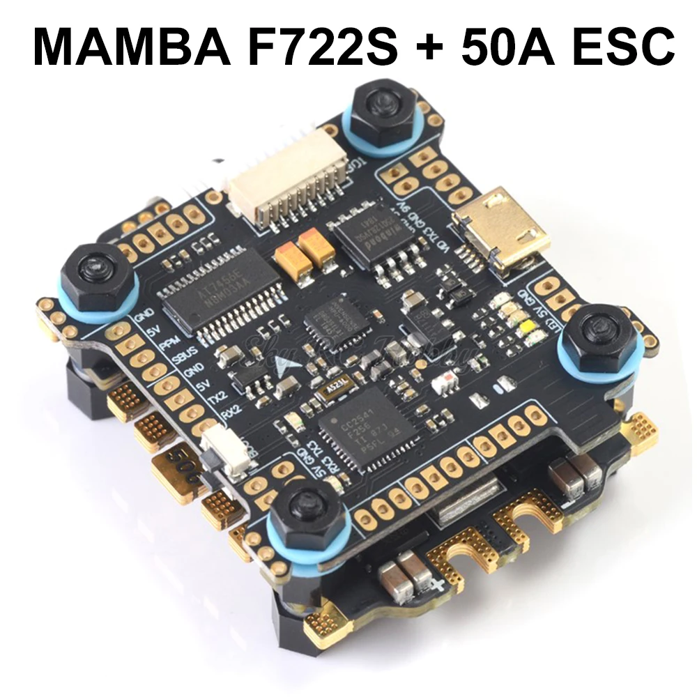 

Diatone MAMBA F722S Betaflight Flight Controller & OSD 5/9V 2A BEC & 50A 3-6S ESC Blheli_32 Dshot1200 For RC Model Part Accs