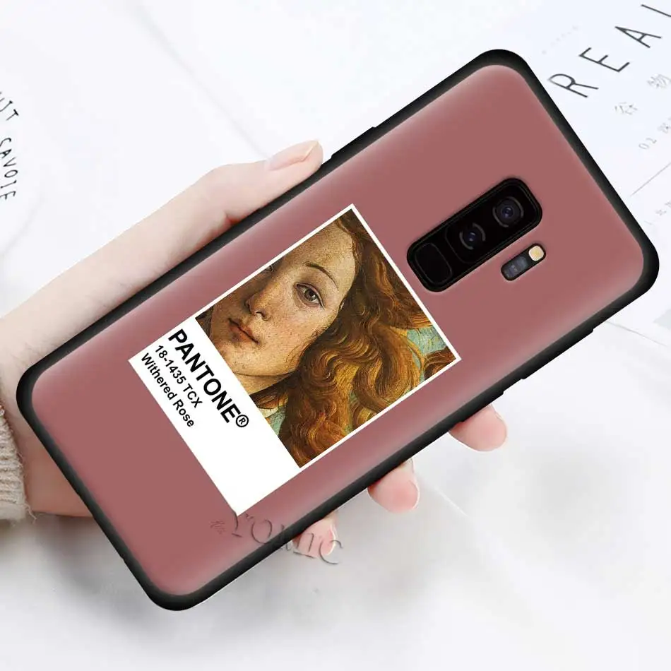 Мягкий чехол для samsung Galaxy S10 5G S10e S9 S8 Plus S7 Edge Note 8 9 10+ черный силиконовый чехол для телефона Van Gogh Pantone