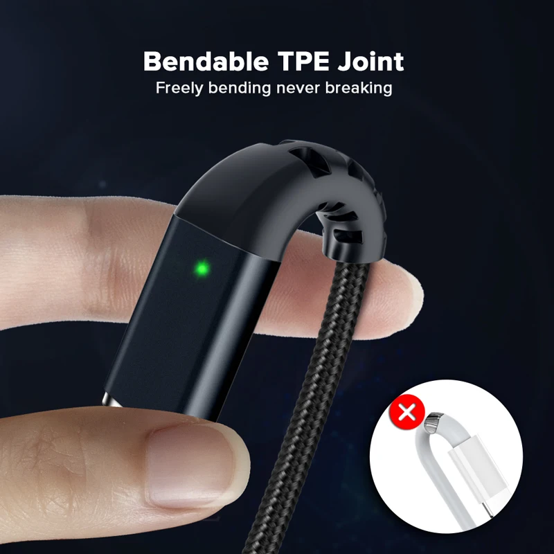 GETIHU 2 м Магнитный кабель Micro USB Type C быстрое зарядное устройство магнит тип c Дата
