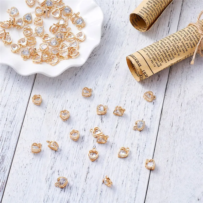 100pcs-Heart-Alloy-Cubic-Zirconia-Jewelry-Making-DIY-Charms-KC-Gold-10x8-5x5mm-Hole-1mm (3)