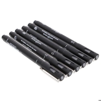 

6pcs Drawing Pen Ultra Fine Line 005 01 02 03 05 08 Needle Point Painting Pens