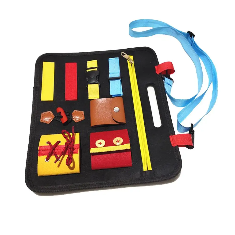 

Toddlers Busy Felt Board Educational Toys Baby Toy Basic Skills Activity Board Educational Learning Toys For 1-4 Years Old Kids