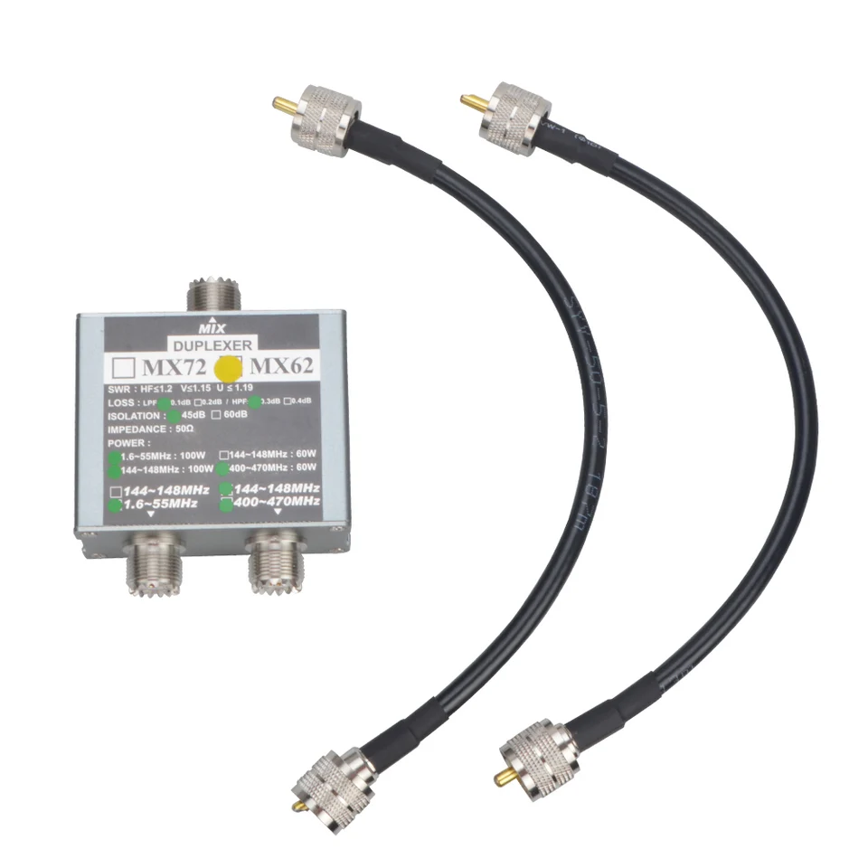 VHF／UHF ANTENNA アンテナコンバイナMX62 hf vhf uhfトライバンドアマチュア無線