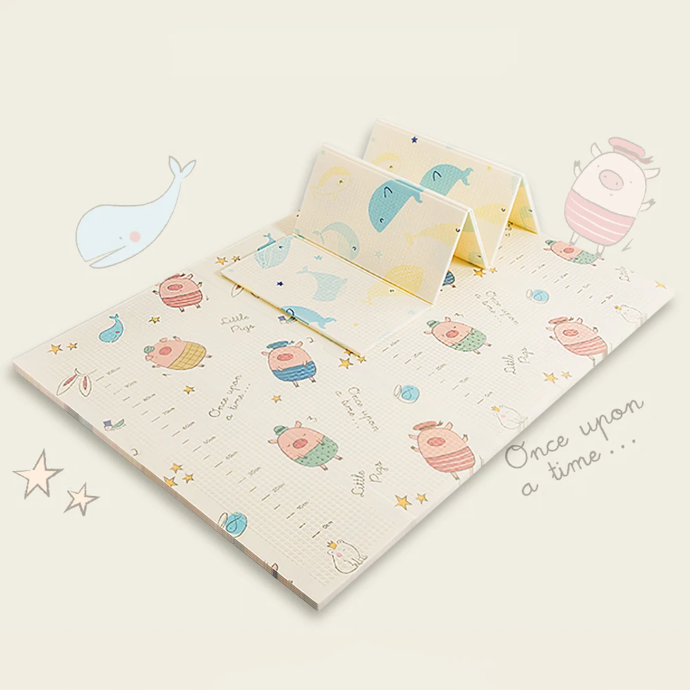 180 150 1cm Double sided Folding Puzzle Play Mat Infant Kids Game Pad XPE Crawling Mat 2