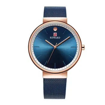 

Men Watches REWARD Top Brand Luxury minimalist Quartz Watch Fashion Casual Blue Mesh Steel Strap Male Clock Relojes Para Hombre