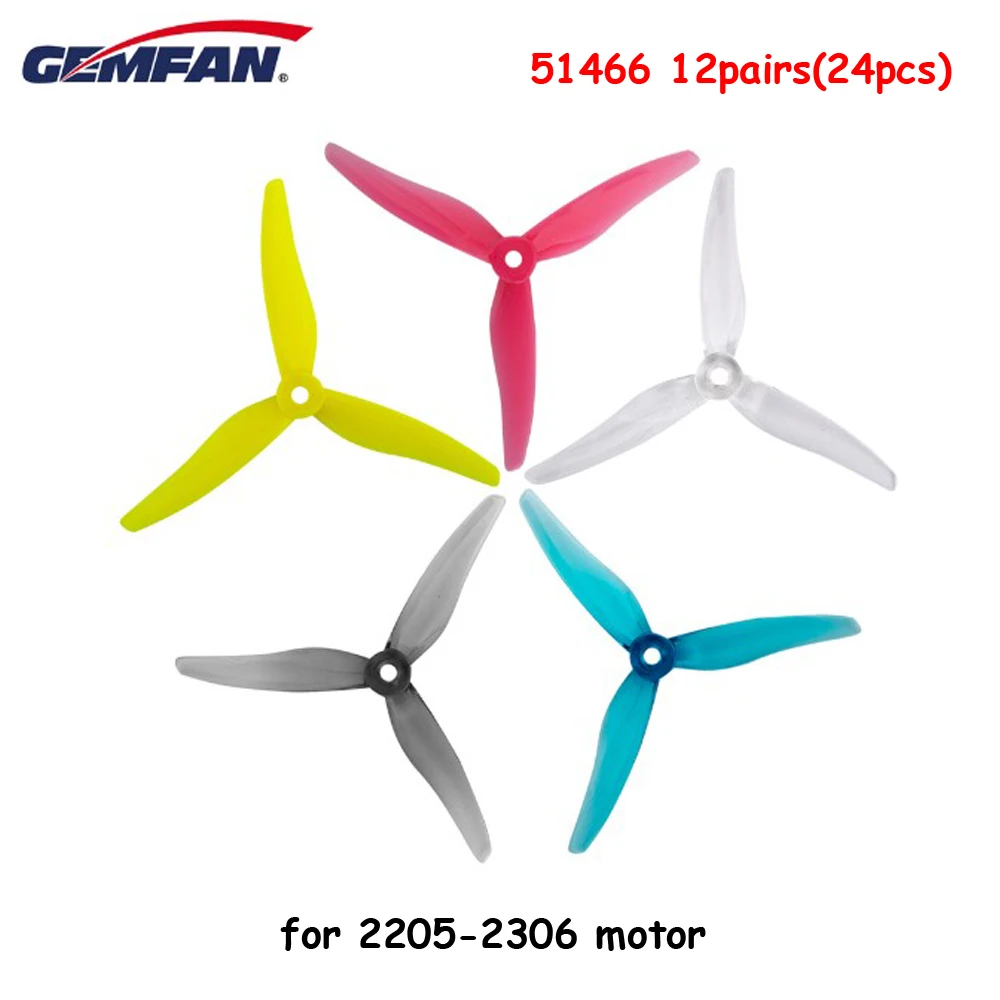 Gemfan Hurricane 51466 5 дюймов 3 лопасти/три лопасти пропеллер реквизит для Xing 2207 2208 2306
