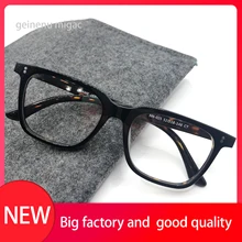 Top Quality Square  Optical Eye Glasses  Acetate Fashion Ladies Men Reading Myopia Prescription Glasses Tortoise Black Frame