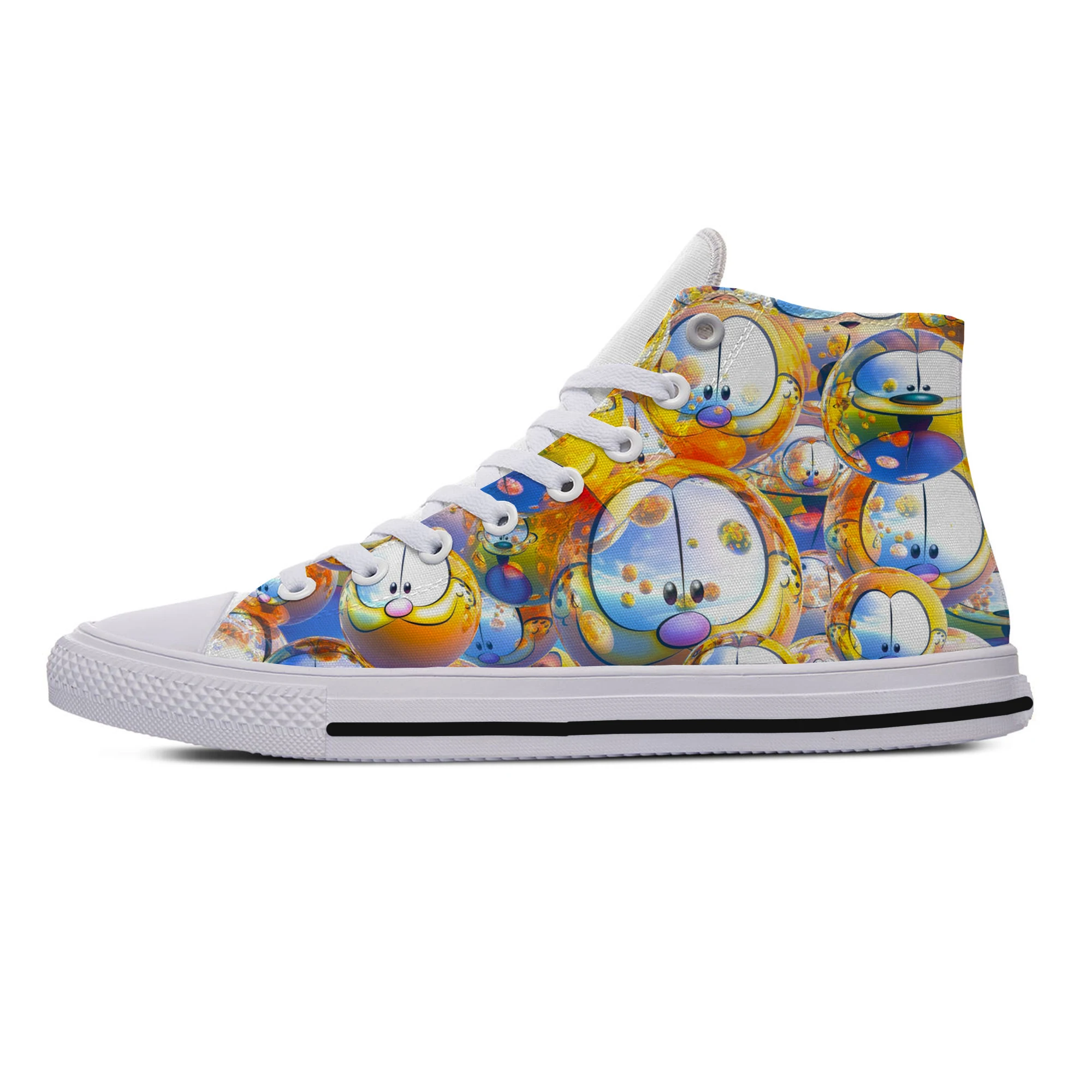 

2019 Casual Shoes New Women/Man Shoes Cartoon Garfield Print Lightweight Fashion Canvas Shoes Breathable Comfortable board shoes