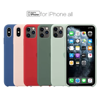 

Shockproof Liquid Silicone Case for Apple iPhone X XS MAX XR 7 8 6S Plus 11 Pro Soft Cover for iPhone Brand Case