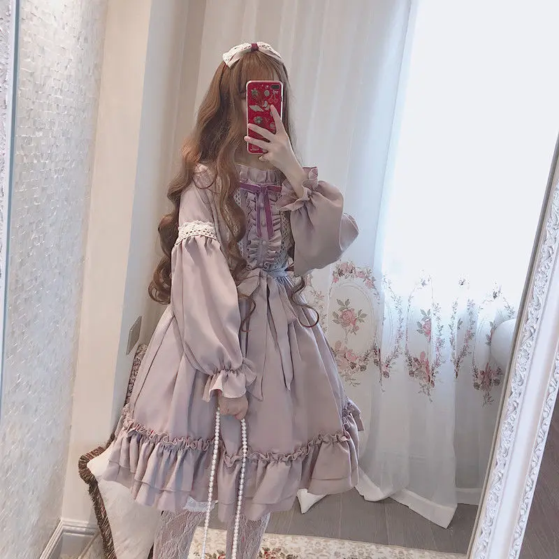 Japanese Sweet Kawaii Lolita Women Dress