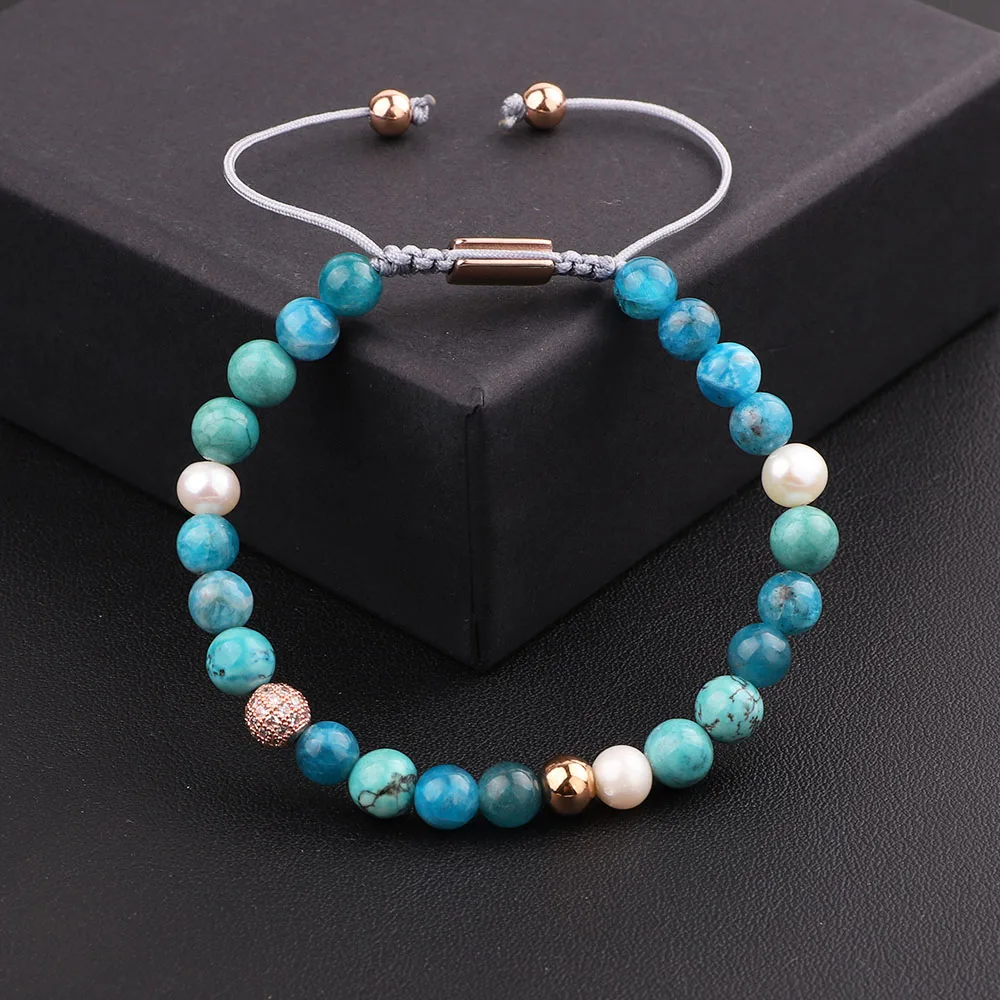 JARAVVI High Quality New Cute Design Mix Natural Stone Colorful Beads Macrame Jewelry Bracelet Women - Image 5