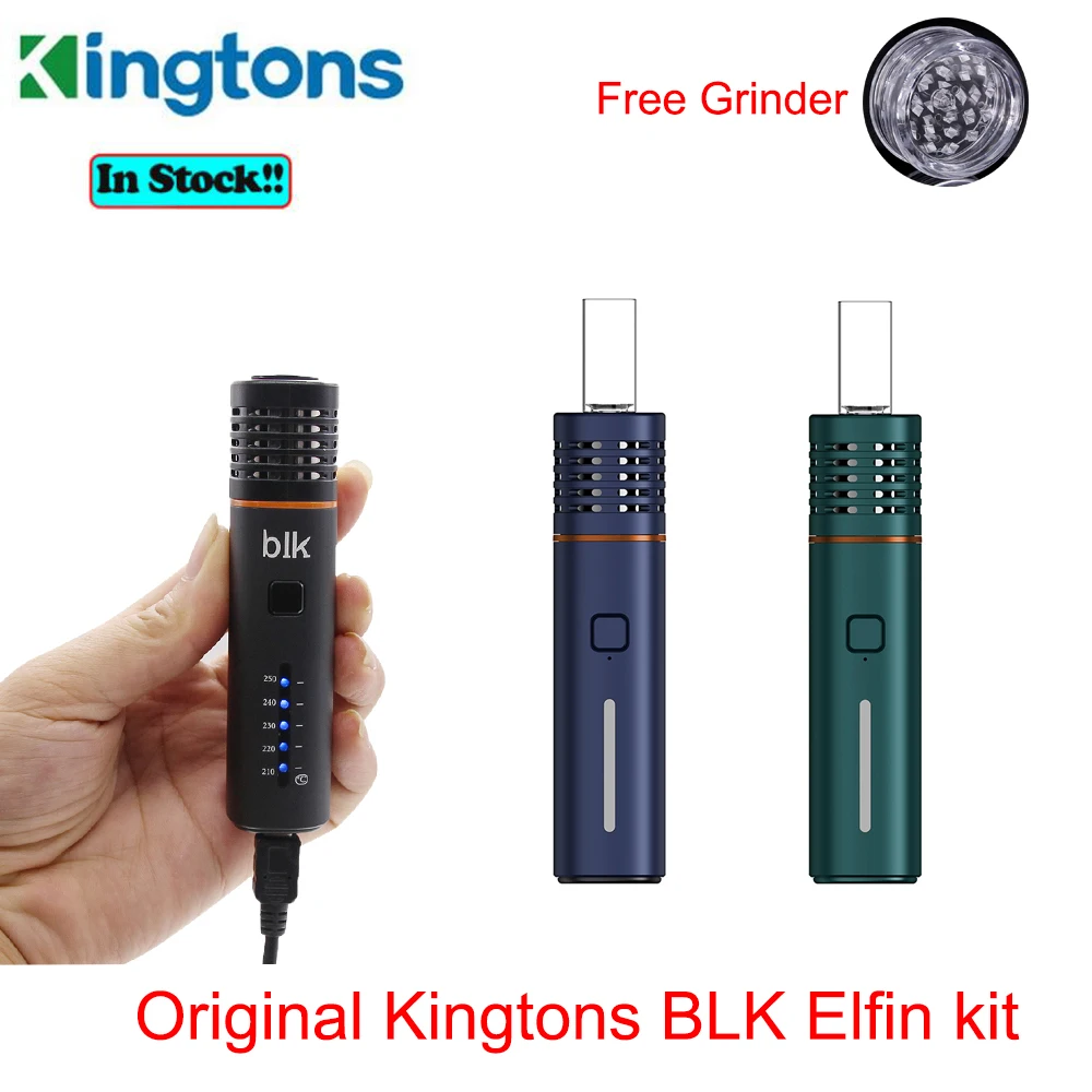 Оригинальный Kingtons BLK Elfin Комплект Встроенный 1800 мАч сухой травы испаритель