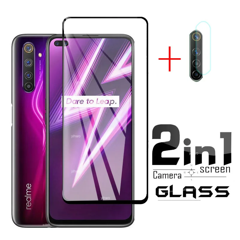 

2 в 1 для OPPO Realme 6 Pro Защитное стекло для экрана для Realme 6pro защитная пленка Закаленное стекло для линзы стеклянная пленка Realme6pro