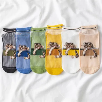 

New arrival women's ankle socks color 5pairs/lot spring summer and autumn funny short animal sock for ladies girl