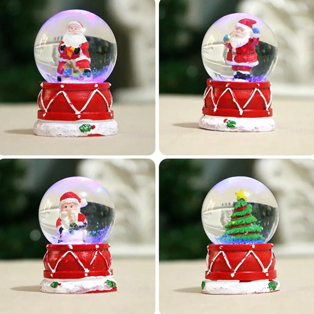 Christmas Luminous Plexiglass Ball Crystal Wishing Ball Ornament for Xmas Tabletop Decor