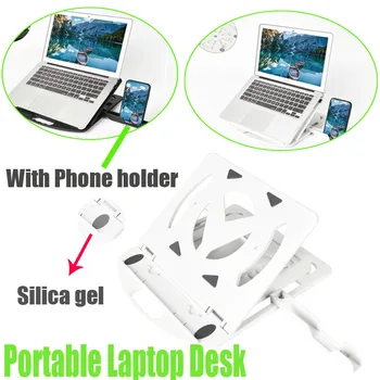 

Laptop Desks Portable Adjustable Foldable Laptop Notebook Lap PC Folding Desk Table Vented Stand Bed Tray